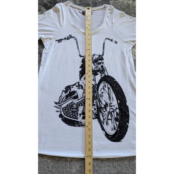 Lauren Moshi Long Sleeve Tee, Chopper Print - Small, Made In USA - Picture 12 of 13